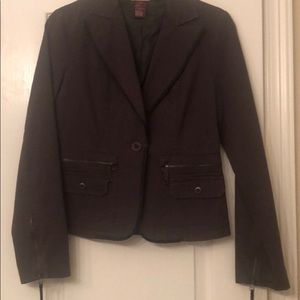 Buffalo fitted, leather trimmed jacket